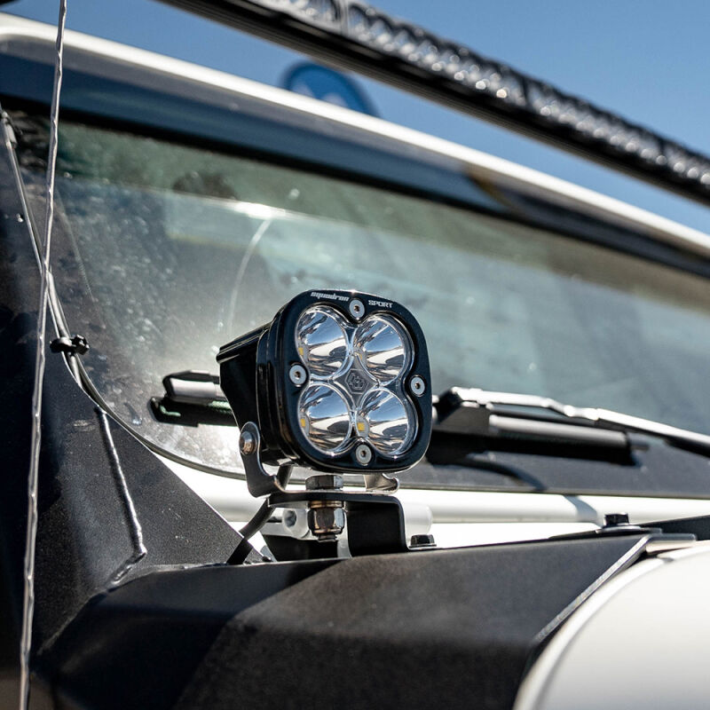 Baja Designs Squadron Sport Black LED Auxiliary Light Pod Pair On Vehicle