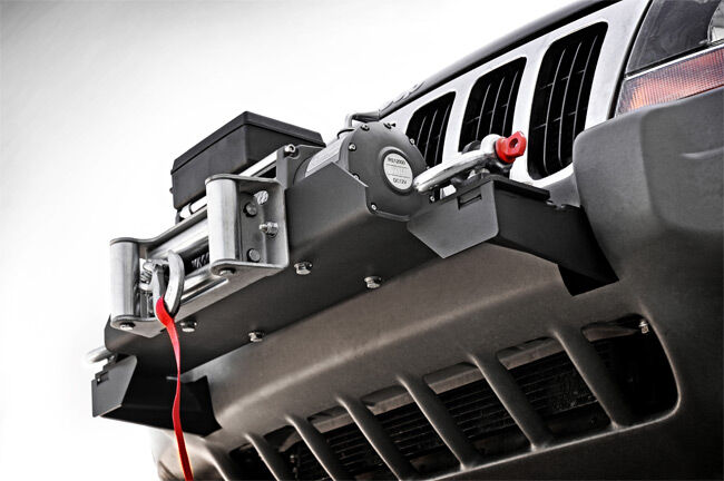 Rough Country Winch Mounting Plate Installed
