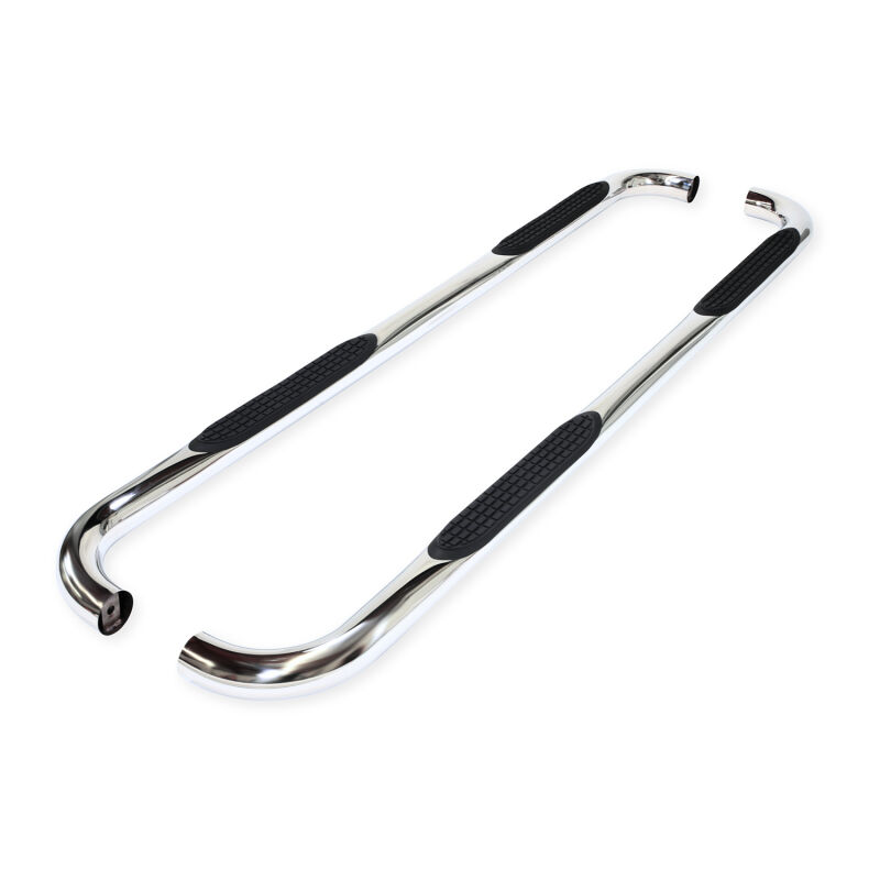 TrailFX 3 Inch Round Bent Nerf Bars - Stainless Steel