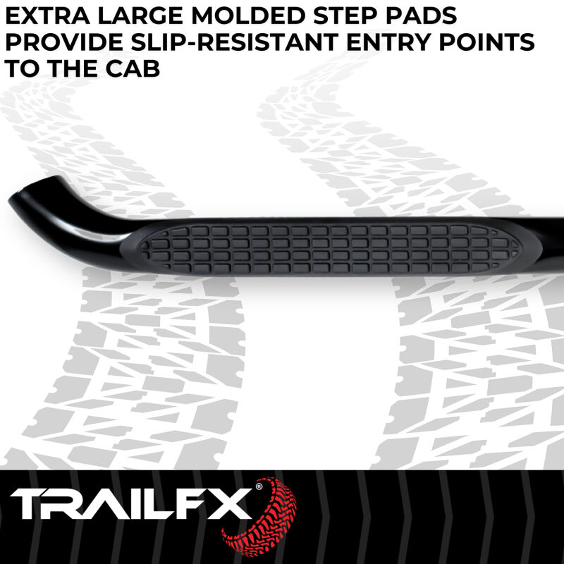 LUND 3 In Round Bent Nerf Bars Off Vehicle