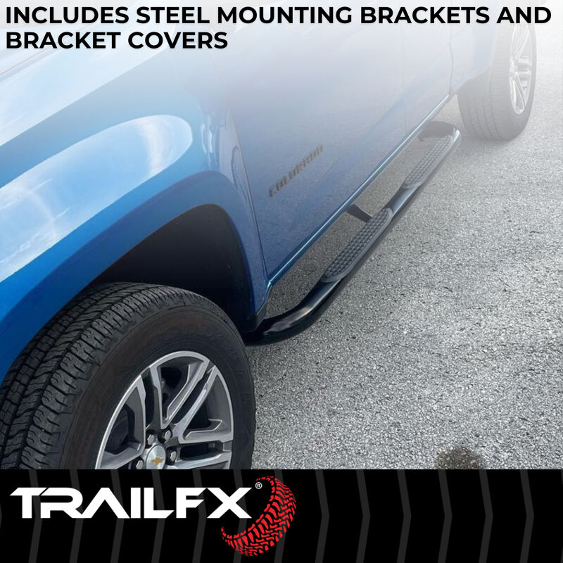 LUND 3 In Round Bent Nerf Bars Off Vehicle