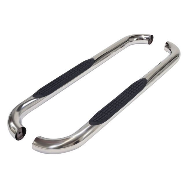 3 Inch Round Bent Pol Stainless Steel Without End Caps Rocker Panel ...