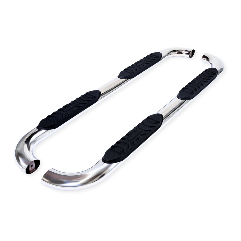 TrailFX 4 Inch Oval Bent Step Bars - Stainless Steel