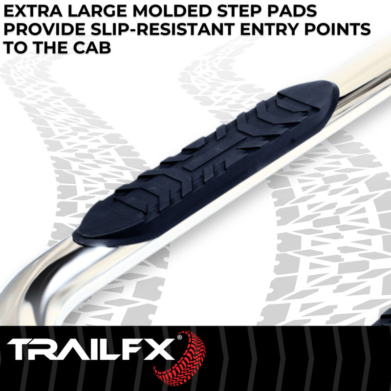 TrailFX 4 Inch Oval Bent Step Bars - Large Molded Steps