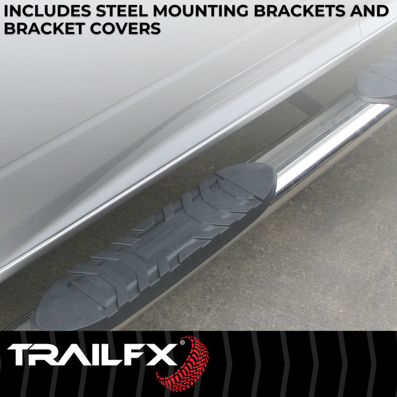 TrailFX 4 Inch Oval Bent Step Bars - Mounting Brackets
