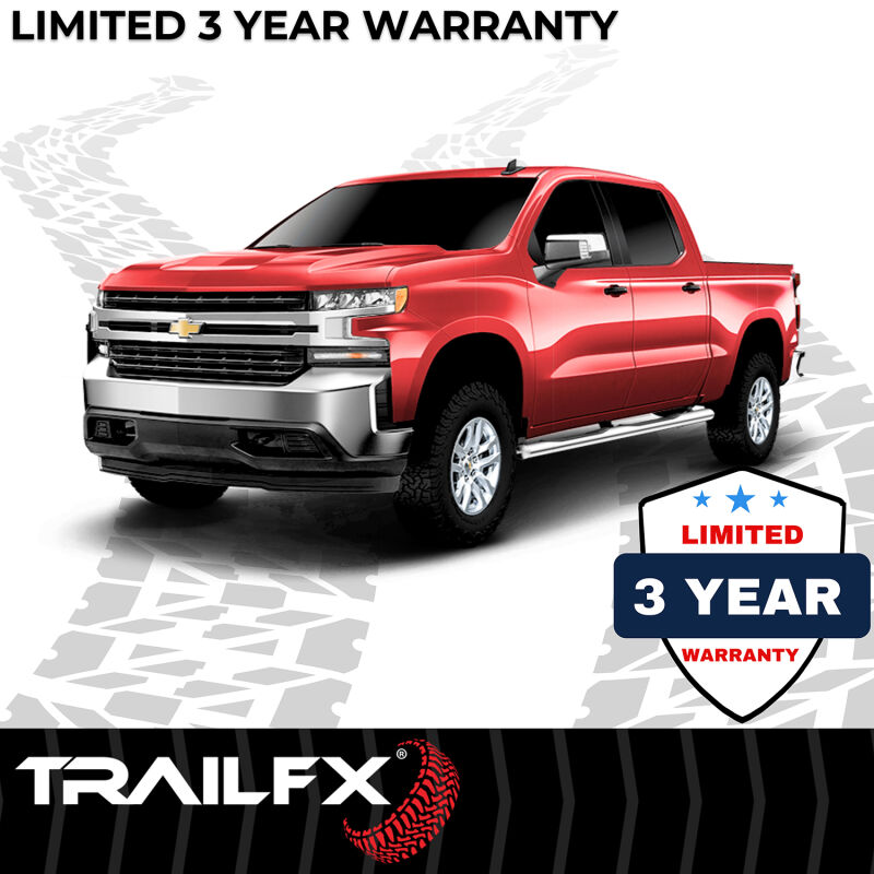 TrailFX 4 Inch Oval Straight Step Bars - Warranty