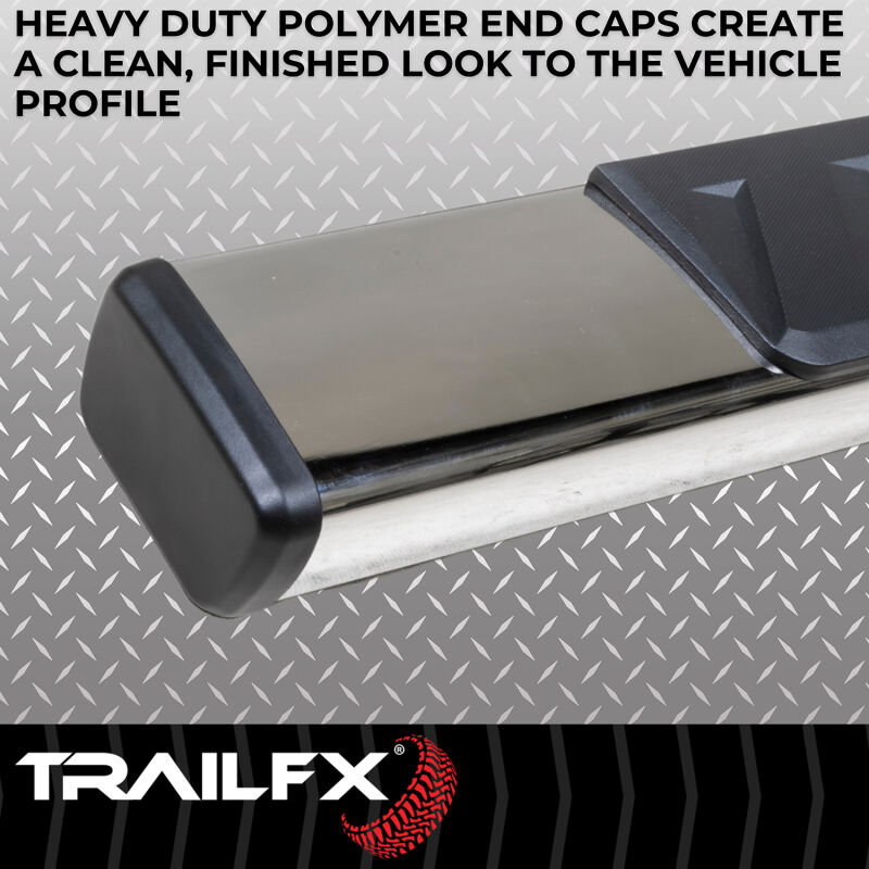 TrailFX 4 Inch Trapezoid Straight Step Bars - Self Cleaning Shape