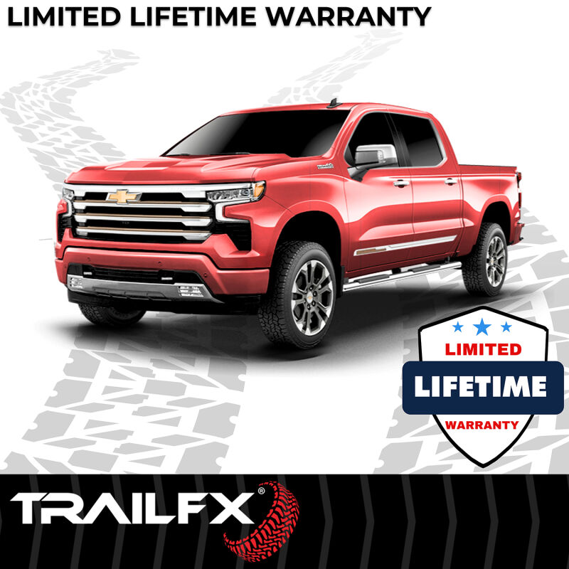 TrailFX 4 Inch Trapezoid Straight Step Bars - Warranty